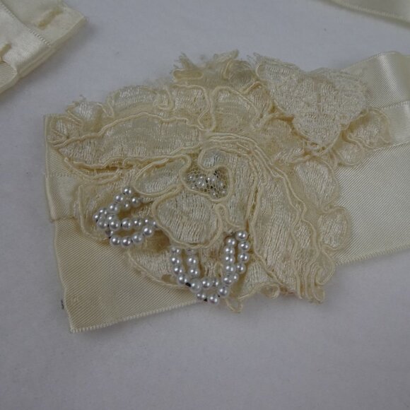 VTG 80s 90s Wedding Dress Ivory Lace Custom Made Size S Party Prom with Jacket - Picture 15 of 16